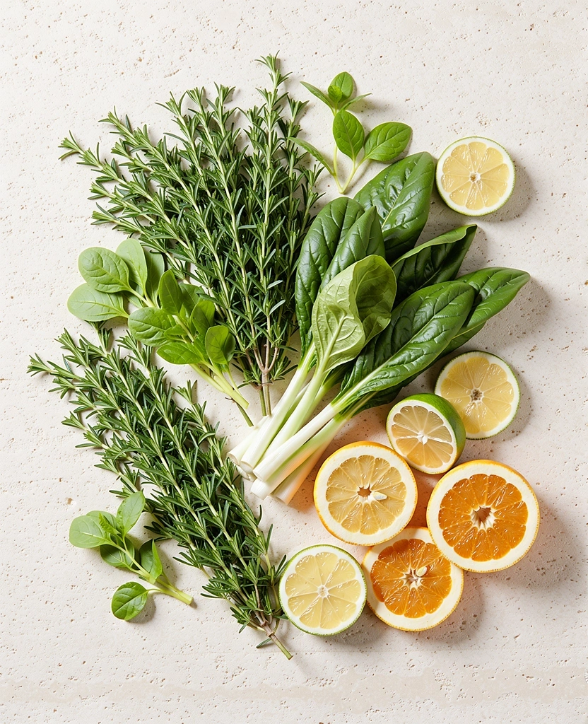 Świeże składniki i zioła